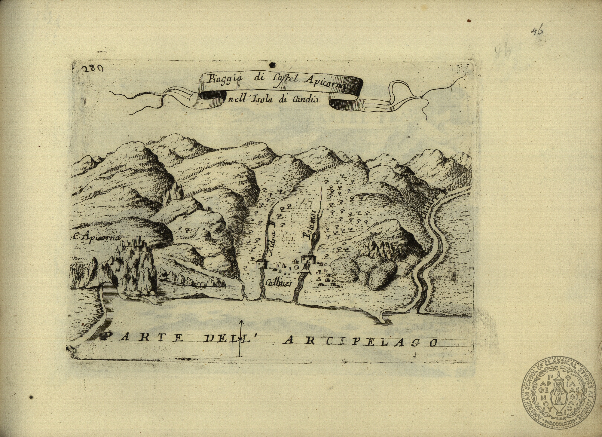 Piaggia di Castel Apicorna nell'isola di Candia